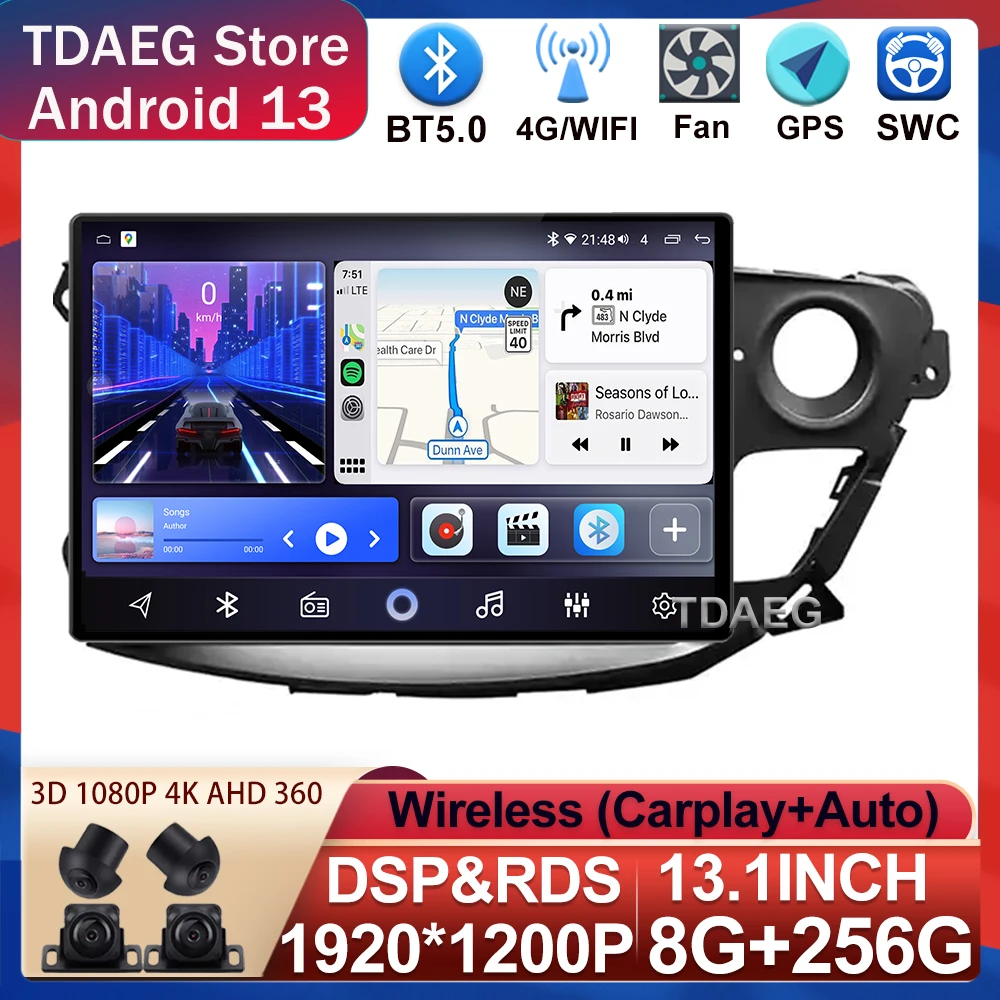 

Wireless Carplay auto 13INC For Buick Envision 2014 Android 13 Car Radio Autoradio 4G 5G WIFI GPS Car Audio Multimedia Player