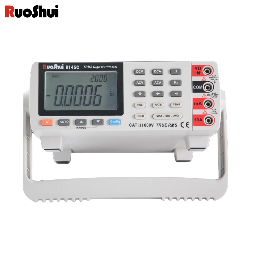 RUOSHUI Digital Multimeter Professional 22000 Counts AC/DC Hz Tester Backlight Large Screen Desktop Volt Amp Ohm Multimetro Tool