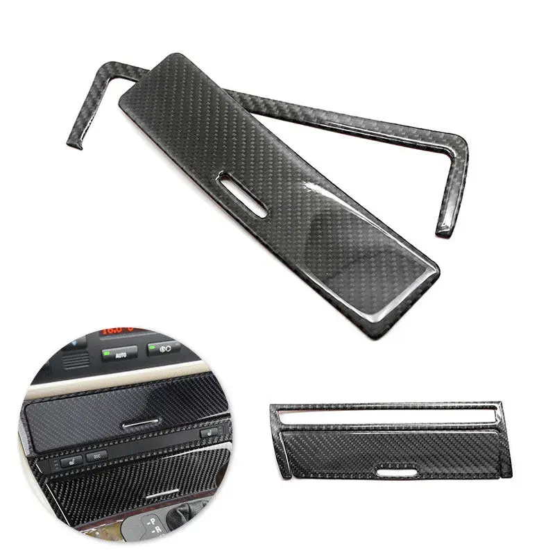 Soft Carbon Fiber Sticker LHD For BMW 3 Series E46 1998-2005 Car Center Control Panel Gear Shift Cigarette Lighter Cover Trim