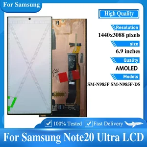 Bilashmart AMOLED With Defect Samsung Note20 Ultra N985 N986B Display LCD Touch Screen Digitizer Assembly Samsung Note20 Ultra LCD