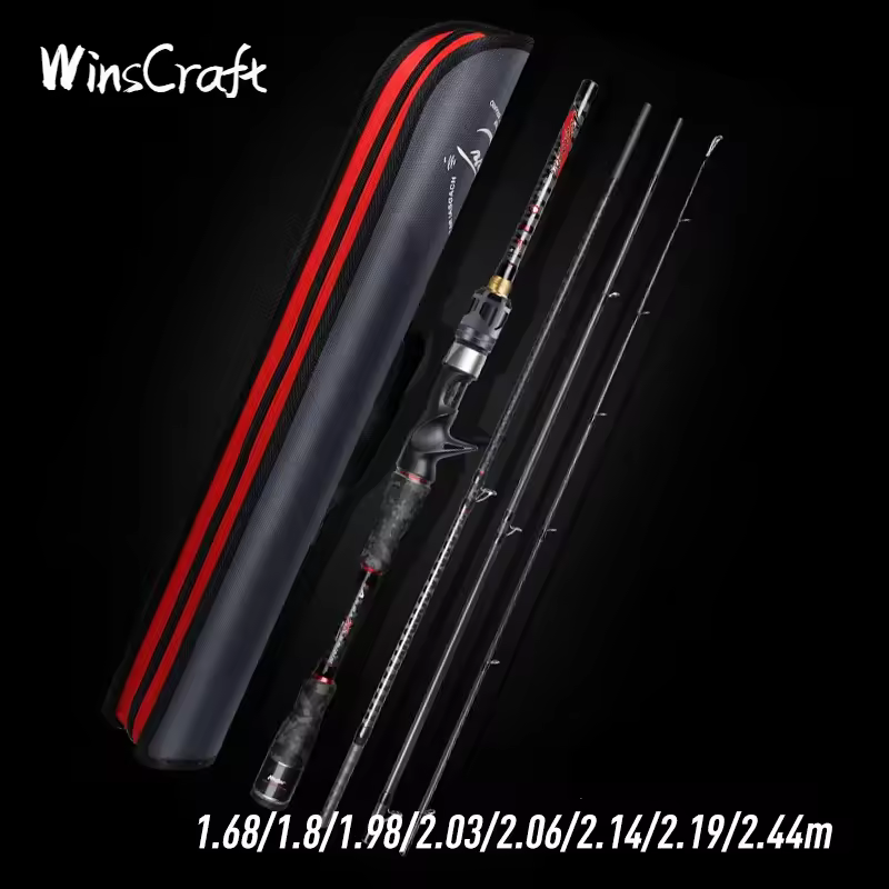 Ultralight Casting Fishing Rod, 4 Section High Carbon Spinning Rods, Multi-section Travel Feeder Rods