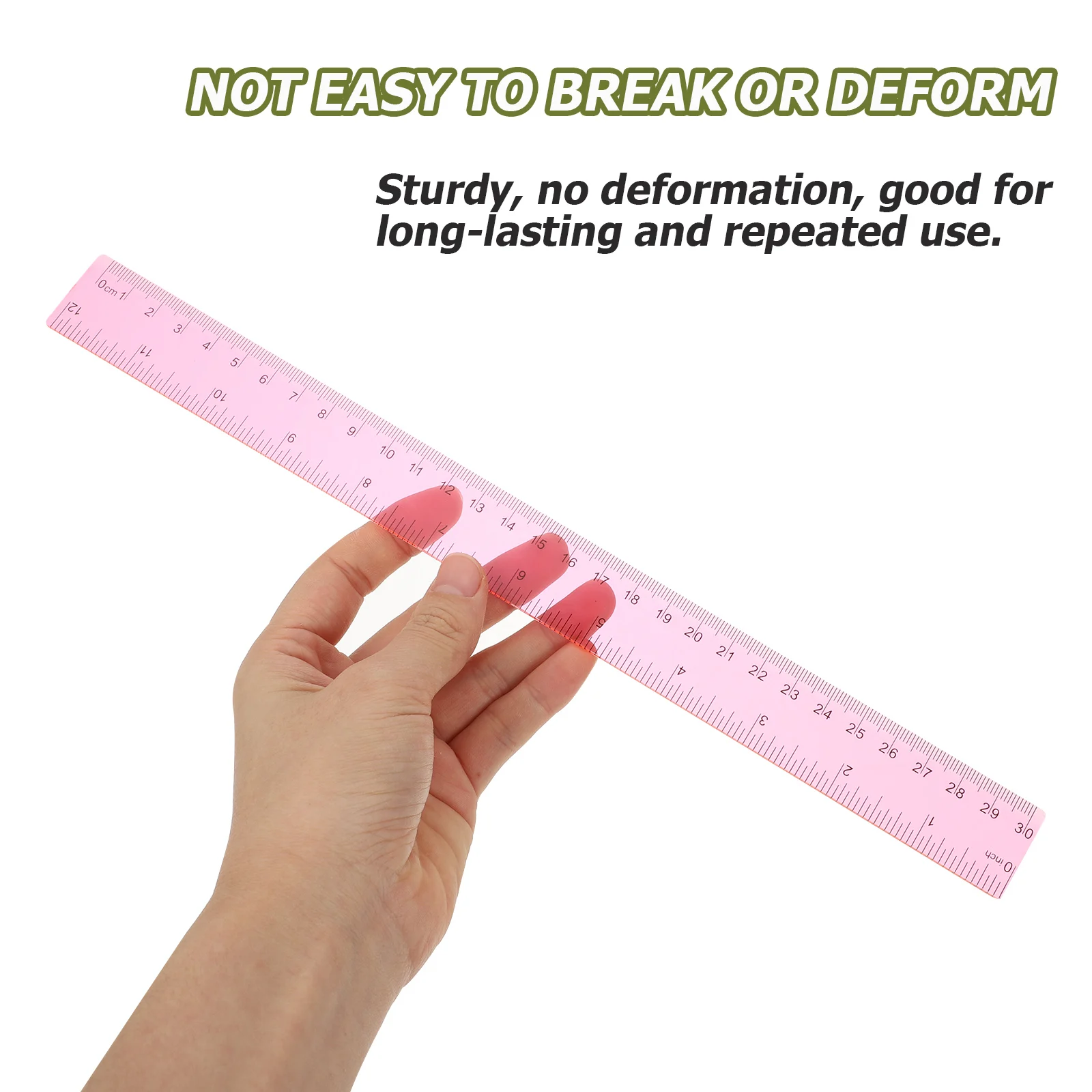 

12pcs Colored Rulers Plastic Straight Measurement Tools for Students Lightweight Multi Function Classroom Office