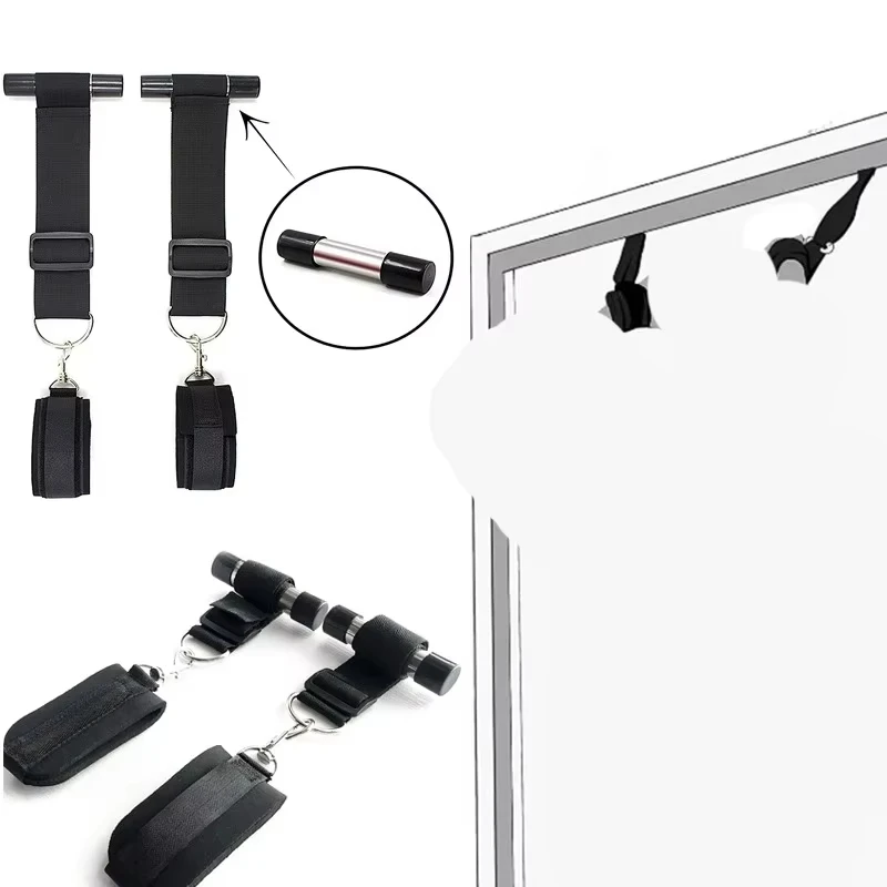 Women Door Hanging Handcuffs BDSM Restraint Handcuff Sex Toys SM Slave Role Play Hand Cuffs Adult Co