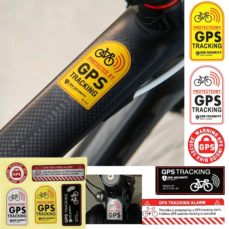 1set Bicycle GPS Sticker Scooter Motorcycle Anti-Theft Warning Sticker Tracking Reflective Waterproof Paster Bike Accessories