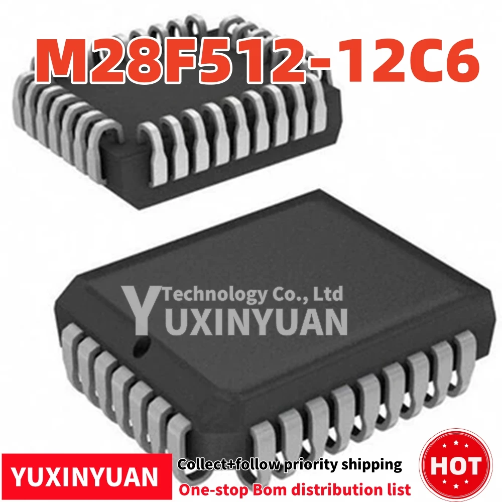 1-10PCS M28F512-12C6 PLCC32 IC NEW IN STOCK YUXINYUAN