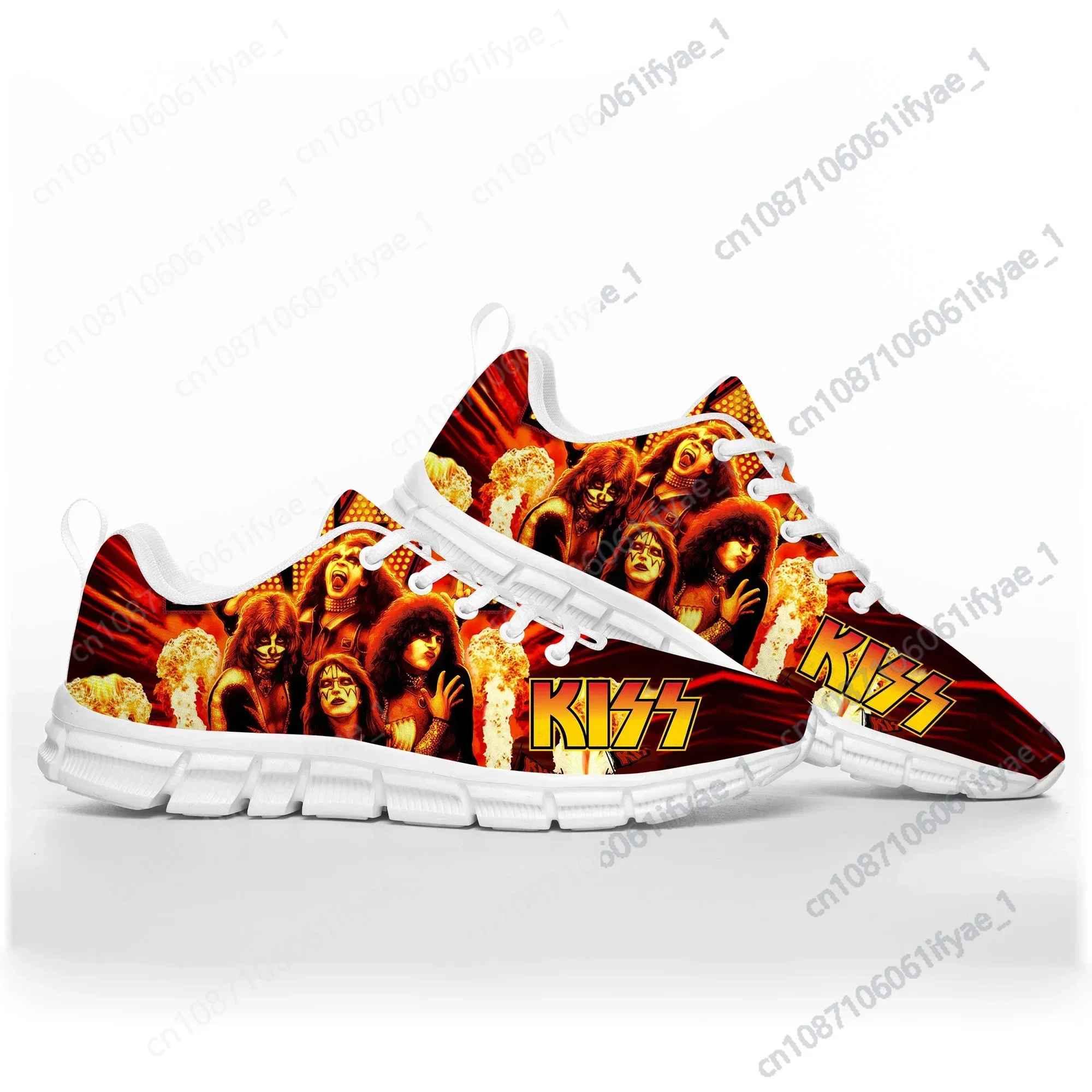 Heavy Metal Kiss Rock Band zapatos deportivos de música para hombres, mujeres, adolescentes, niños, zapatillas casuales personalizadas, zapatos de pareja de alta calidad