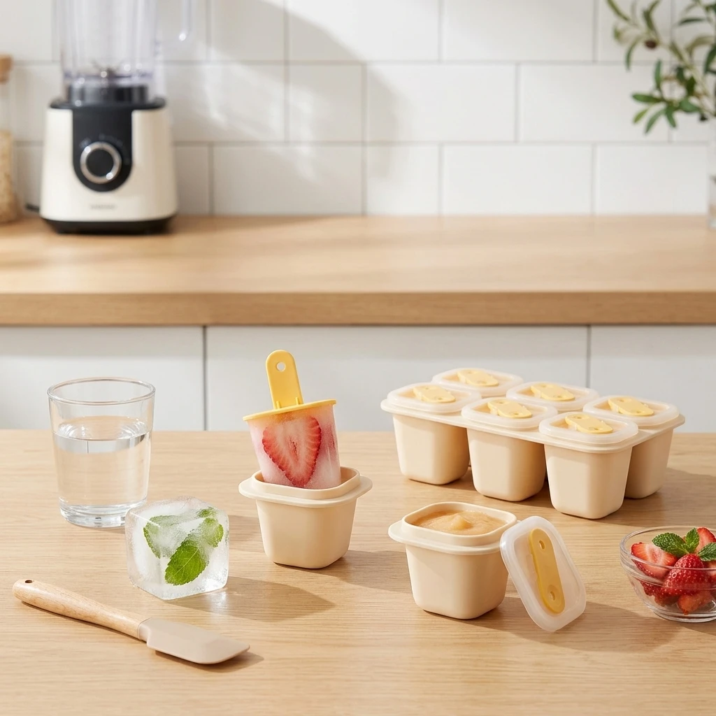 Molde de silicona para cubitos - Baby Food Homemade reseña y precio