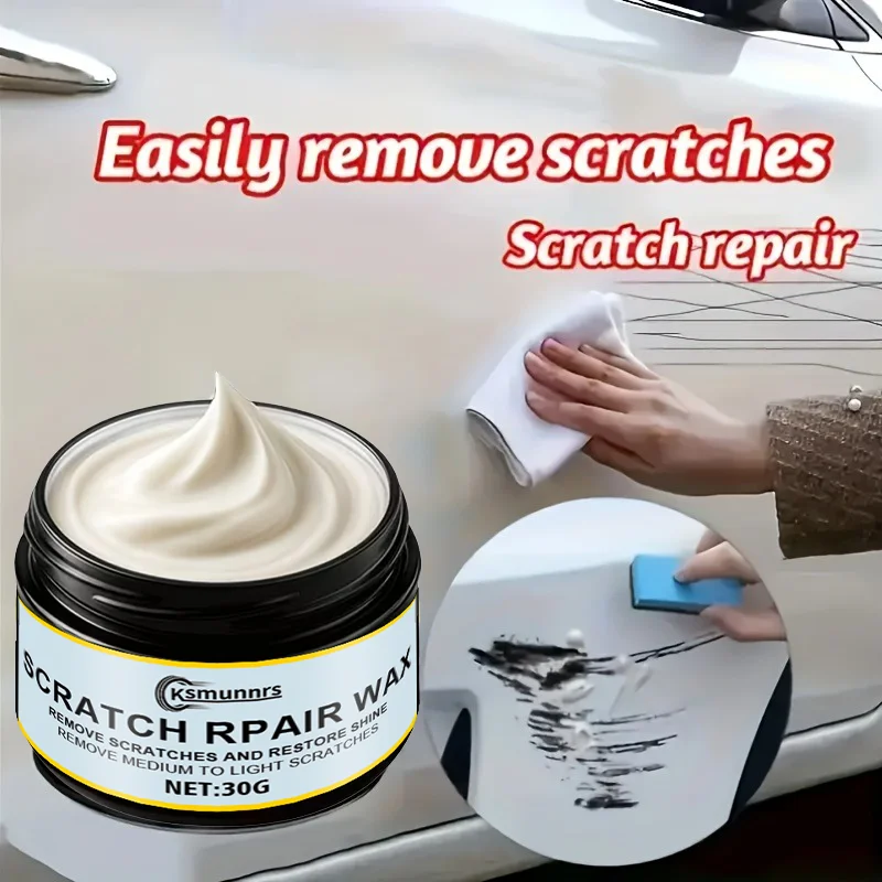 Car Scratch Repair Wax, for Polishing and Scratch Removal Cream - Suitable for Quick Shine Restoration on All Vehicles - Ideal F