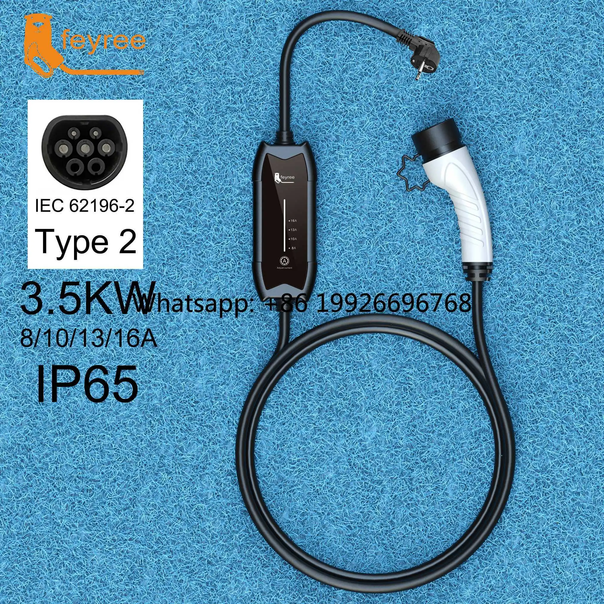 

Зарядное устройство Feyree регулируемое, 3,5 кВт, оптовая продажа, для электромобилей, Тип 2/Тип 1, стандарты SEA J1772 / GBT, для зарядки электромобилей уровня 2