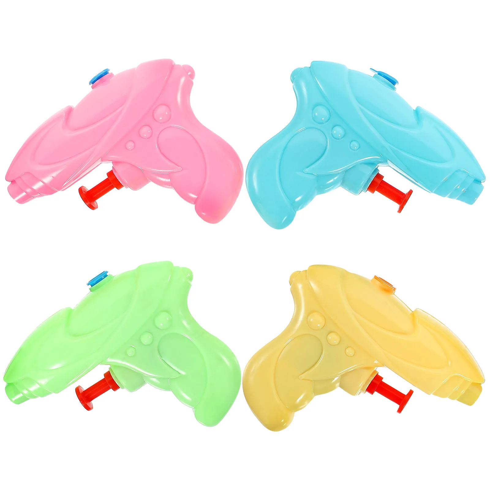

Набор из 4 водных пистолетов в мультяшном стиле для активных игр на открытом воздухе, для детей, для летних вечеринок у бассейна, забавная игрушка-распылитель для бассейна