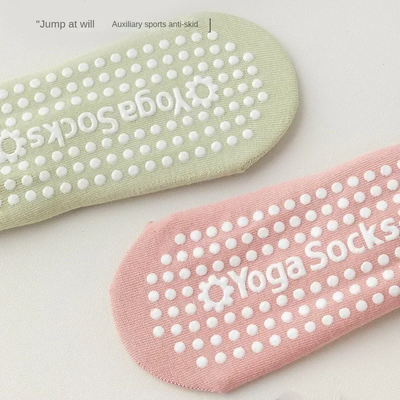 Calcetines antideslizantes de algodón para mujer, medias tobilleras para Yoga, Pilates, Ballet y baile