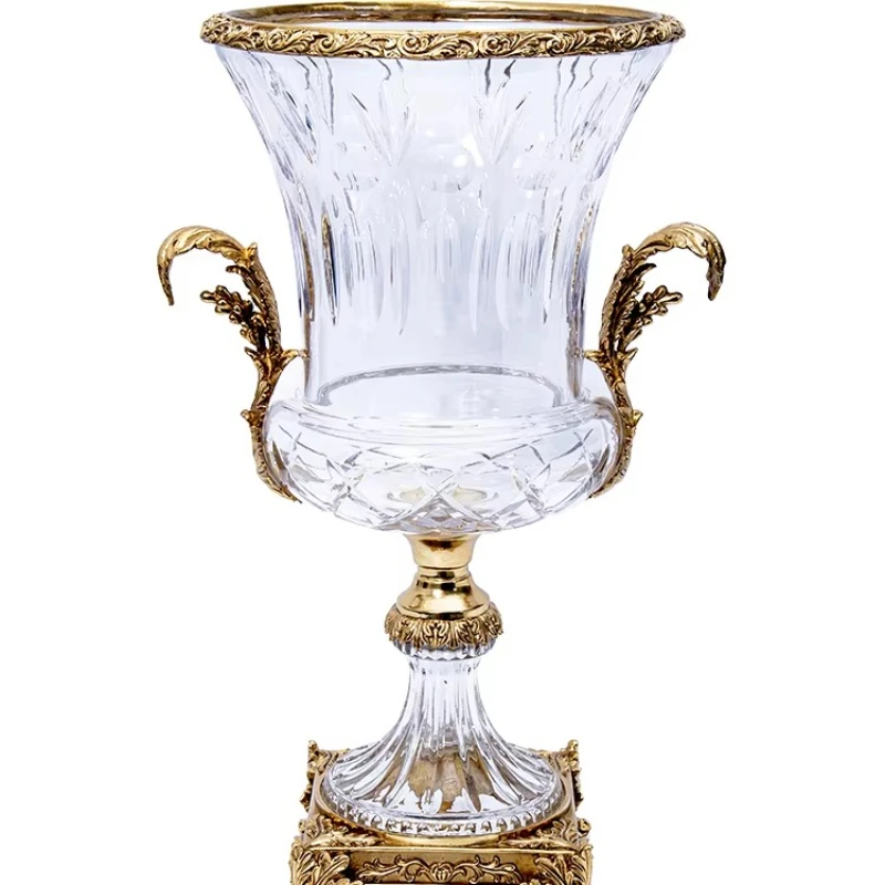 

Creative Design Luxury Large Size Crystal Flower Vase for Home Office Hotel Clubhouse Decoration Wedding or Gift