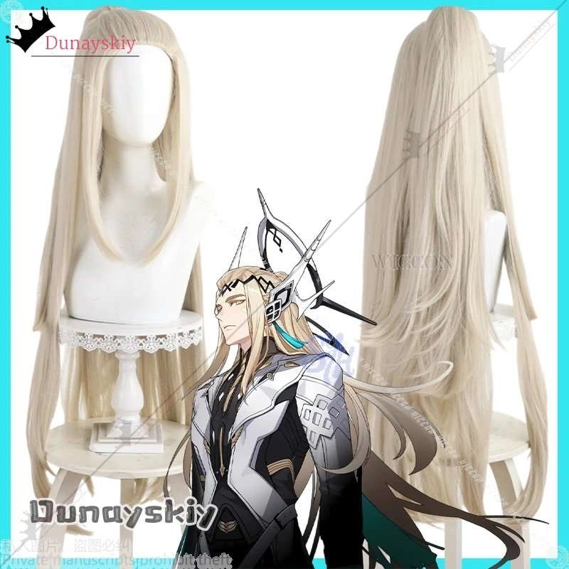 

Victus Cosplay{YiNuo}Anime Game Honkai: Nexus Anima Costume Long 100cm Golden Blonde Heat Resistant Wigs Hair Halloween Party