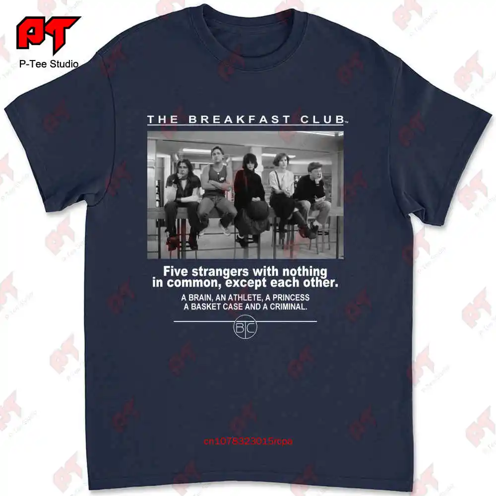 Official The Breakfast Club Detention Black T Shirt 9TLK