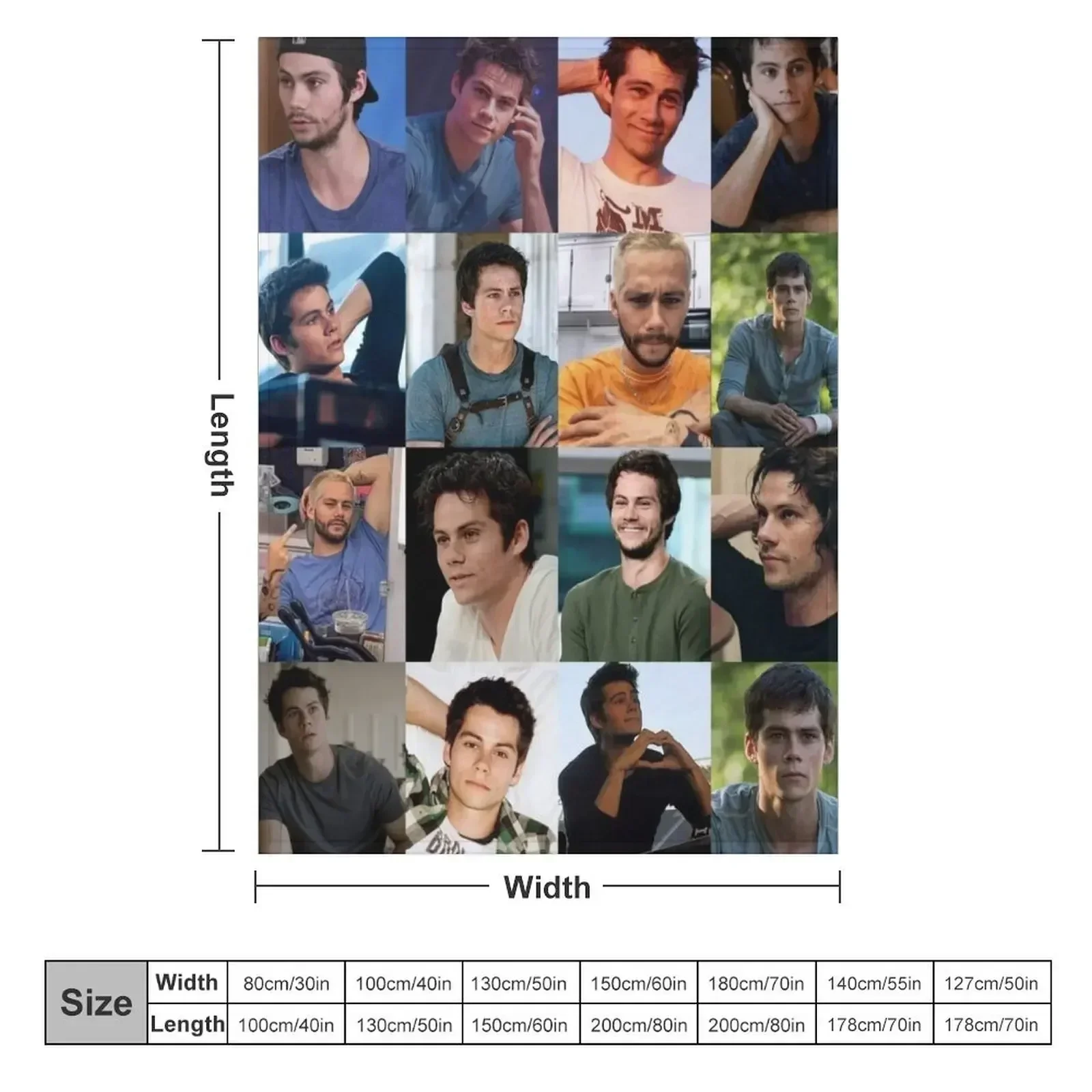 Dylan Obrien Collage Throw Blanket couch cozy soft plush fuzzy picnic outdoor blanket