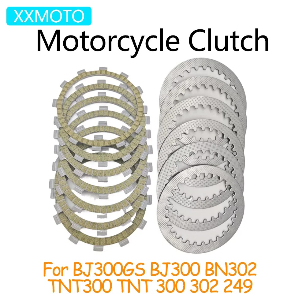 

For Benelli 300 BJ300GS BJ300 BJ 300GS 300 BN302 BN 302 TNT300 TNT 300 302 249 Motorcycle Clutch Plates Friction Disc Kits