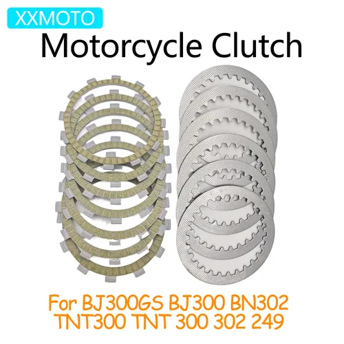 Para Benelli 300 BJ300GS BJ300 BJ 300GS 300 BN302 BN 302 TNT300 TNT 300 302 249 Kits de discos de fricción de discos de embrague de motocicleta