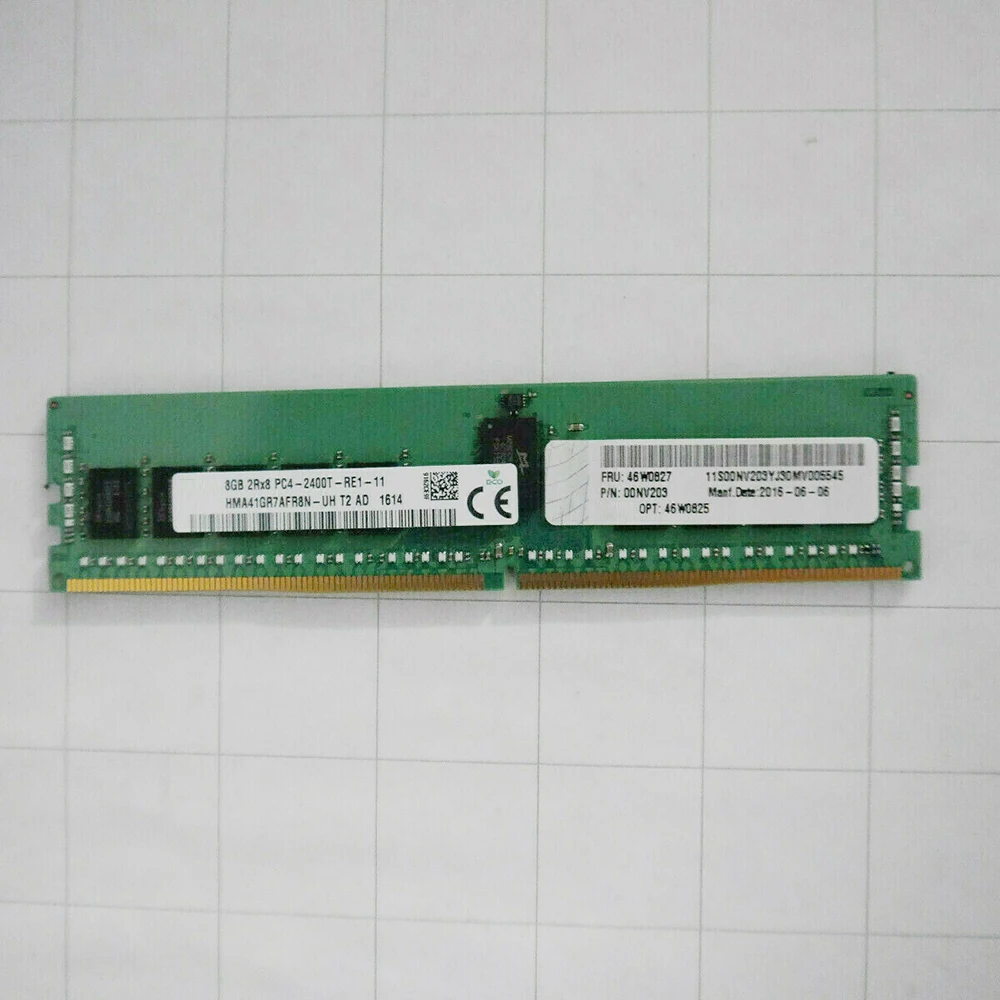 1PCS Server Memory For Lenovo 46W0827 46W0825 8G 2RX8 PC4-2400T DDR4 2400 REG ECC Fully Tested