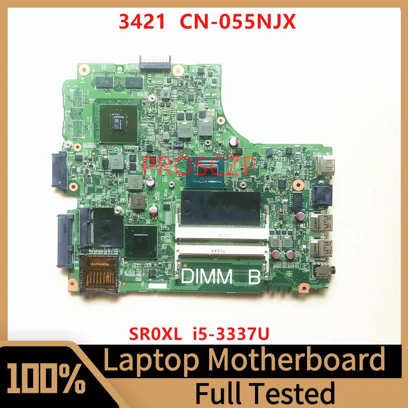 

Mainboard For DELL 15R 3421 CN-055NJX 055NJX 55NJX Laptop Motherboard 12204-1 With SR0XL I5-3337U CPU N13M-GSR-B-A2 100% Tested