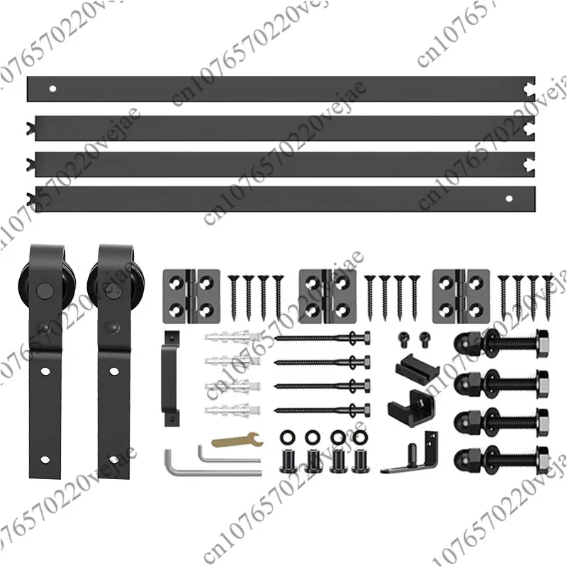 Sliding Door Track Set for Folding and Sliding Doors with Carbon Steel Guide Rails