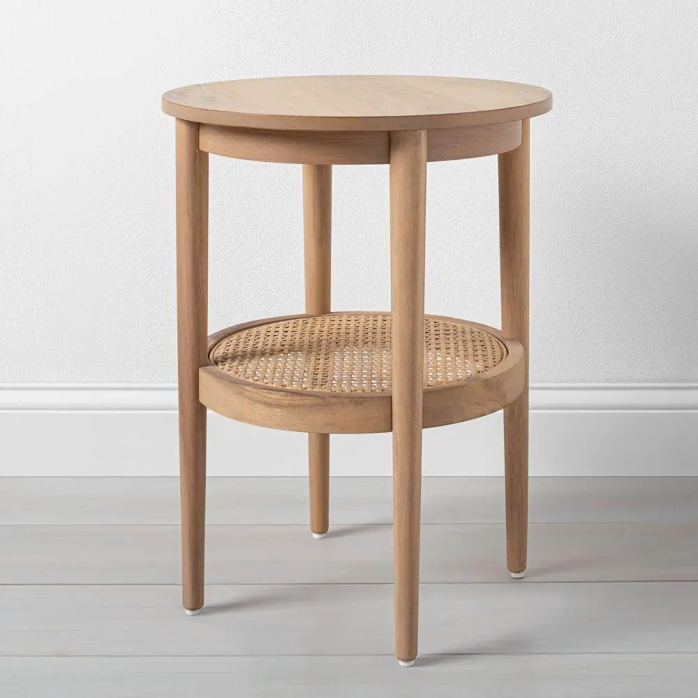 

Wood & Cane Round Accent Table - Hearth & Hand with Magnolia