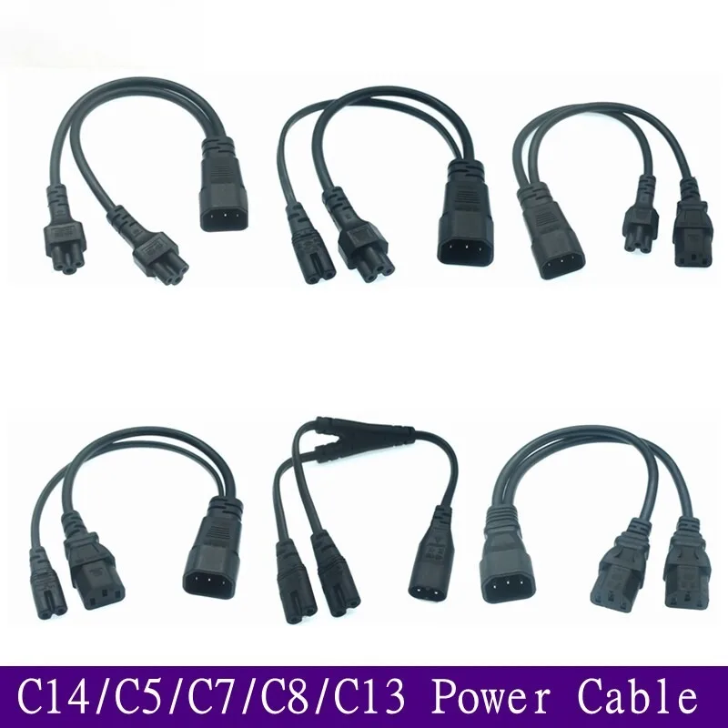Tail Head Power Cord One Point Two C14-C13 C7 C8 C5 Chassis Power Cord Power Supply Eight Characters One To Two