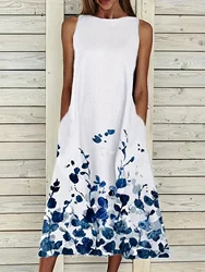 Floral Positioning Print Elegant Dress Skirt For Ladies
