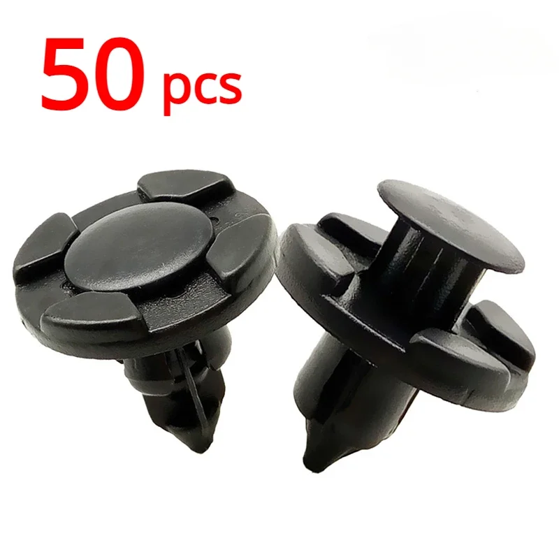 50Pcs 8mm for Nissan Automotive Fastener Clips Body Push Retainer Bumper Trim Retainer Fastener Kit Blade Liner Fender Snap