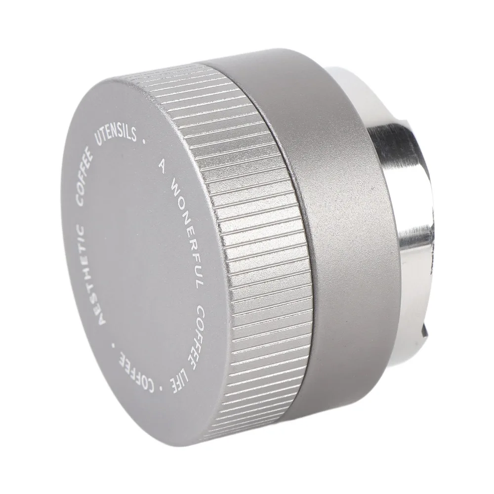 304 Stainless Steel Coffee Tamper Distributor Auto Height Adjustable 51/58mm Diameter Coffee Leveler Tool Gravitational Design