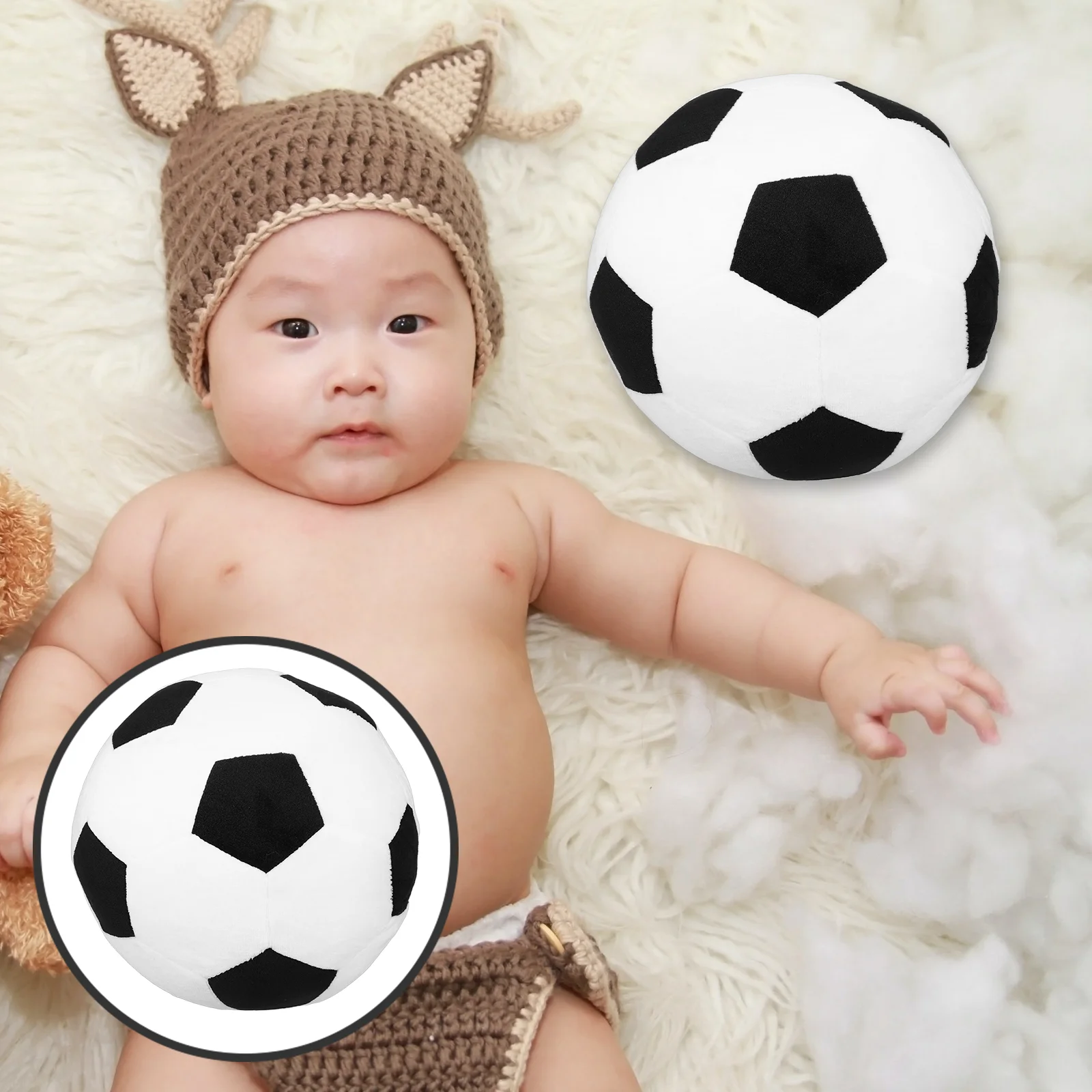 

Soccer Toy Footballs for Kids Toys Sports Throw Pillow Plush Supplies Fluffy Toddler