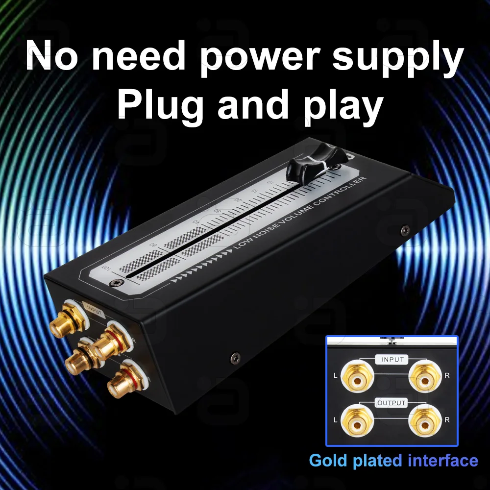 Controller del Volume della fase anteriore passiva ad alta precisione 128mm Fader HiFi regolatore Volumn Pre-Amp Lossless uscita RCA senza potenza