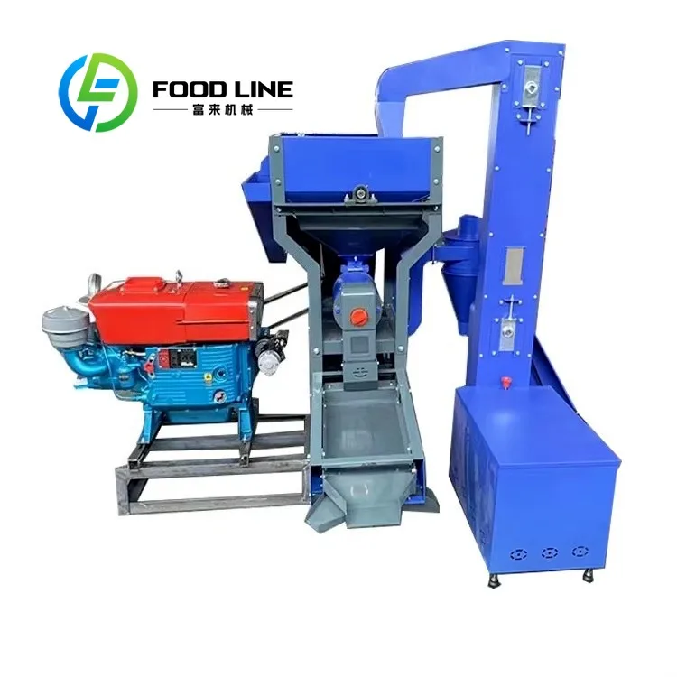 High Efficiency 1000kg/H Rice Milling Hulling Machine Automatic Lifting with Vibrate Screen
