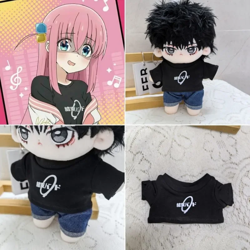 

10cm baby clothes 20cm cotton doll short sleeved T-shirt with cute baby clothes of the same style