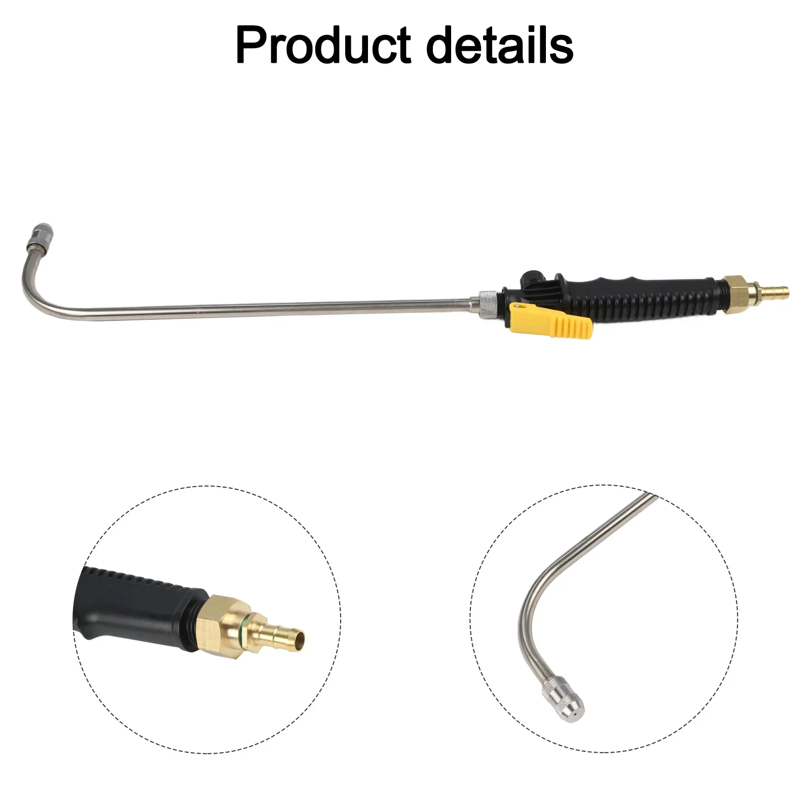 Gardening Tool Adjustable Sprayer For Gardening Black Lockable Handle Watering Device Brass Barb Lockable Switch Handle