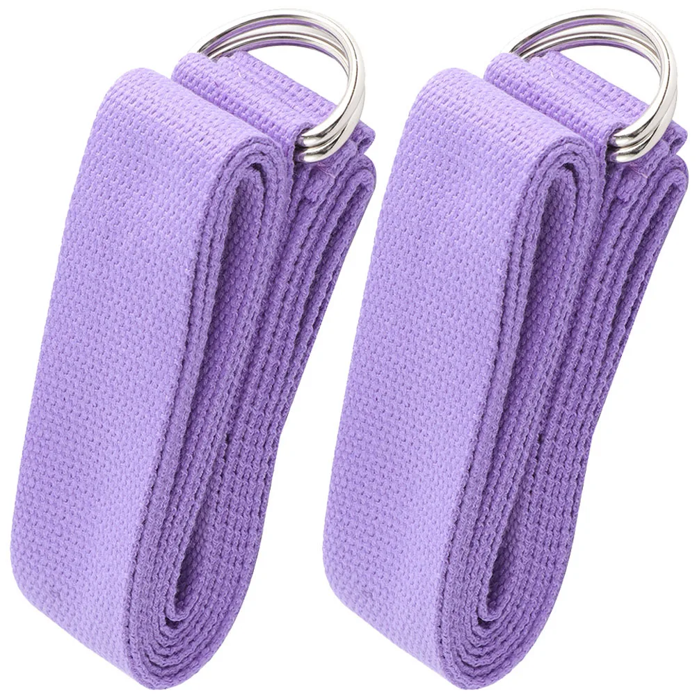

2Pcs Yoga Stretching Bands Light Purple Durable Exercise Loops Resistance Bands for Fitness Training Pilates Resistance Band