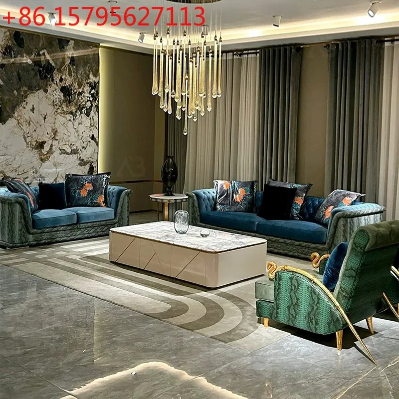 

Современный диван для большой квартиры, элитной виллы, гостиной первого этажа, мебель из натуральной кожи