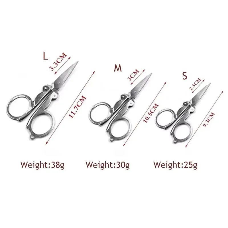 Folding Scissors Pocket Travel Small Crafts Sharp Blade Emergency Mini Foldable Travel Embroidery Scissor Thread Tailor Scissors