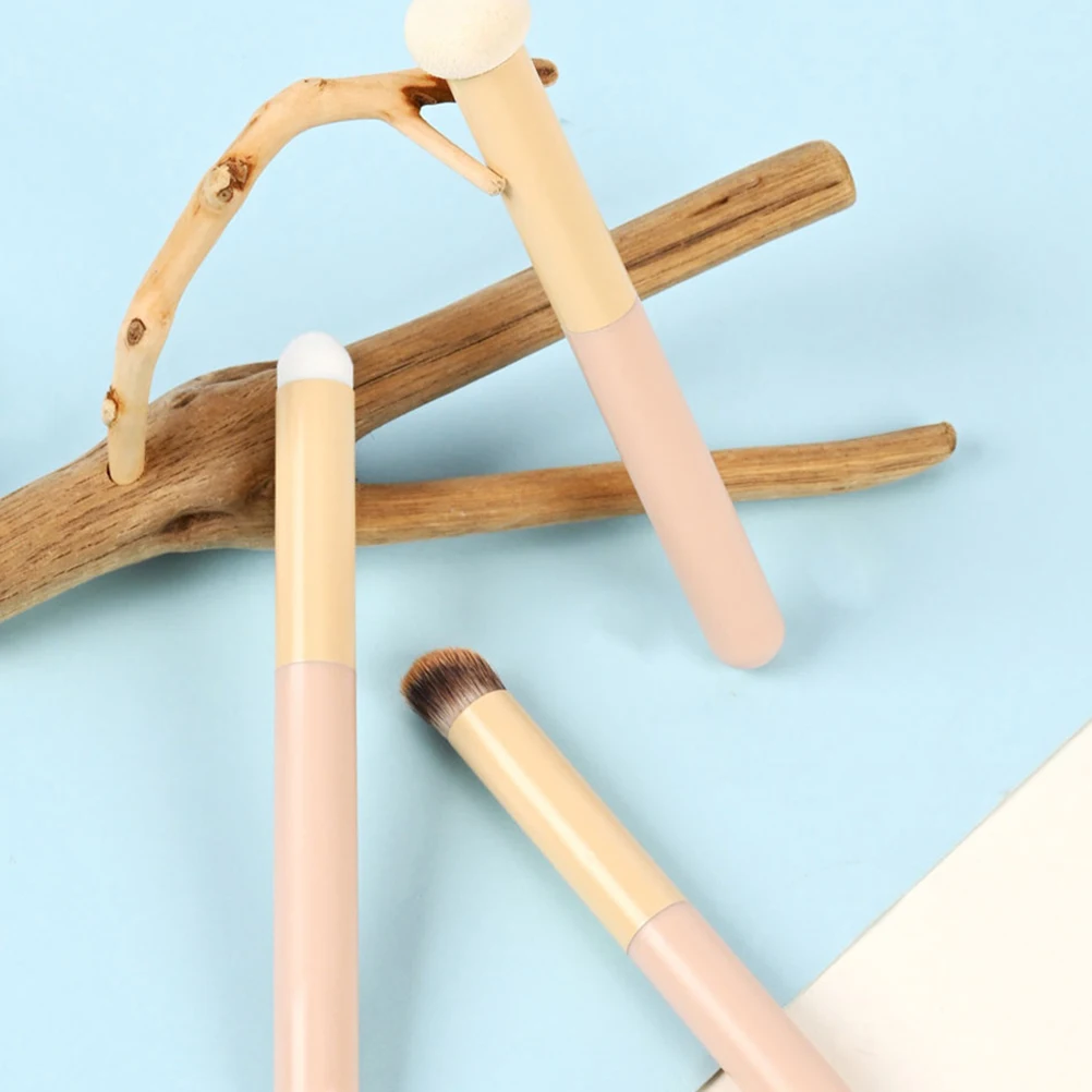 Brosse éponge anti-cernes, applicateur de maquillage à tête souple, mélange polyvalent sous les yeux, applicateur de maquillage pour le visage, 3 pièces
