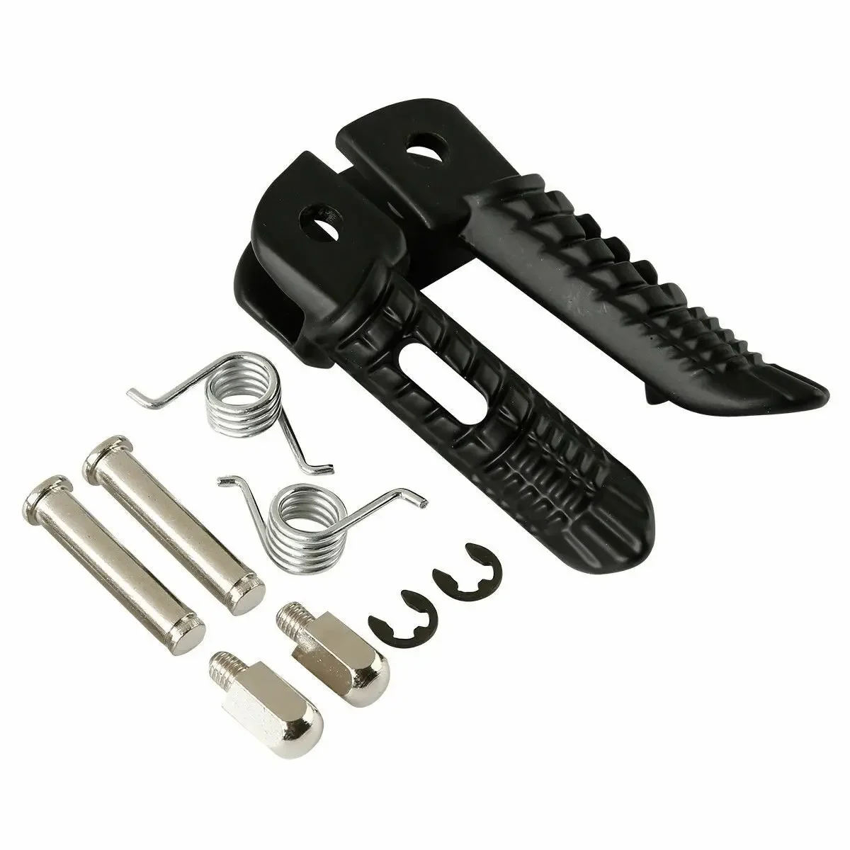 Motorcycle Black Front Rider Foot Pegs Footrest Bracket Fit For Suzuki GSXR1000 2005-2008 K5 K7