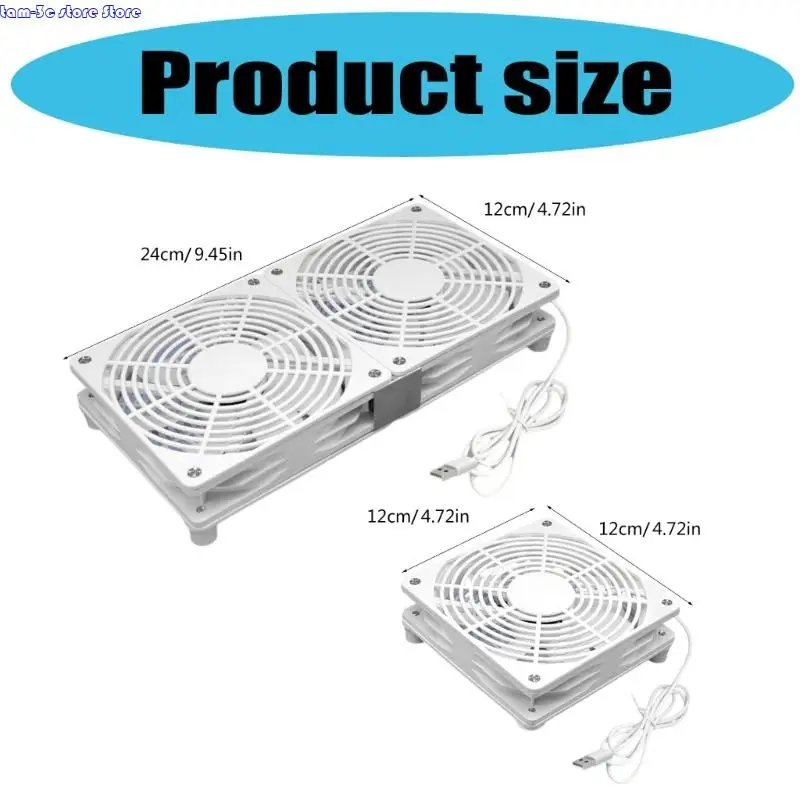 D0UA Multipurpose 120mm USB Cooling Fan 1800RPM 5V USB Power Cooling Case Fan Replacement Part for Receiver Accessories