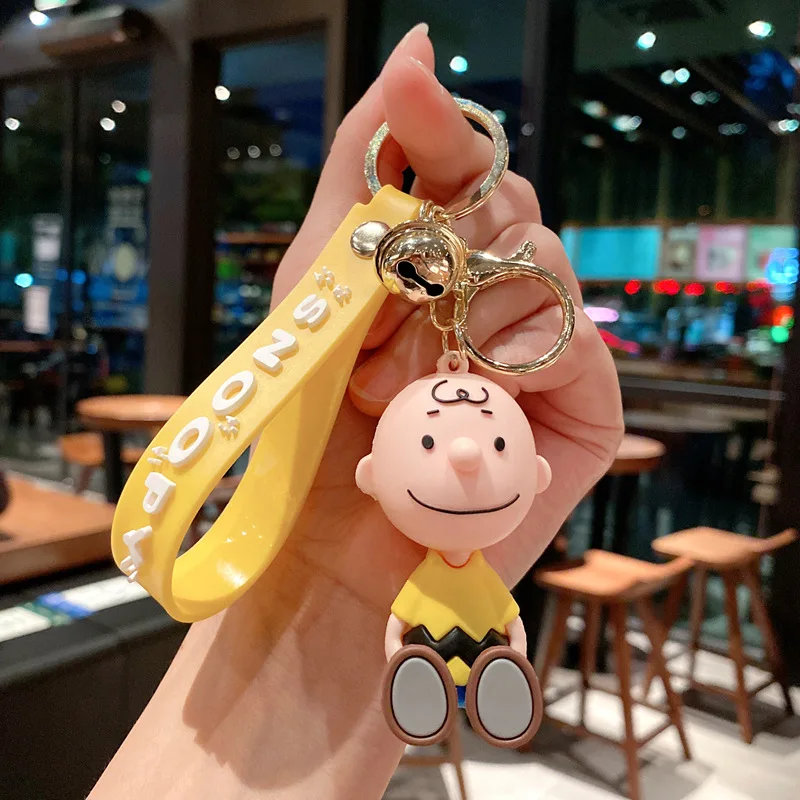 Miniso سنوبي تشارلي 10 سنتيمتر المفاتيح Kawaii الكرتون ظهره قلادة المحمول قلادة مفتاح السيارة اكسسوارات الأطفال هدية #5