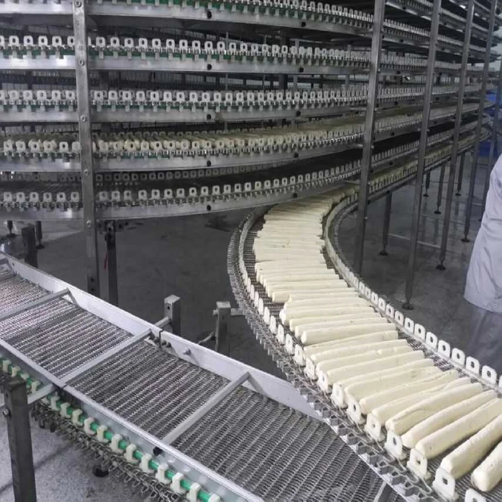 New spiral refrigerated cooling tower for bread production line/food factory chiller cake