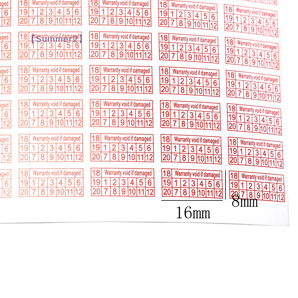 200pcs/2Sheets Warranty Void If Damaged Protection Security Label Sticker SealRemovable guaranteed VOID writable name〔Sum2〕