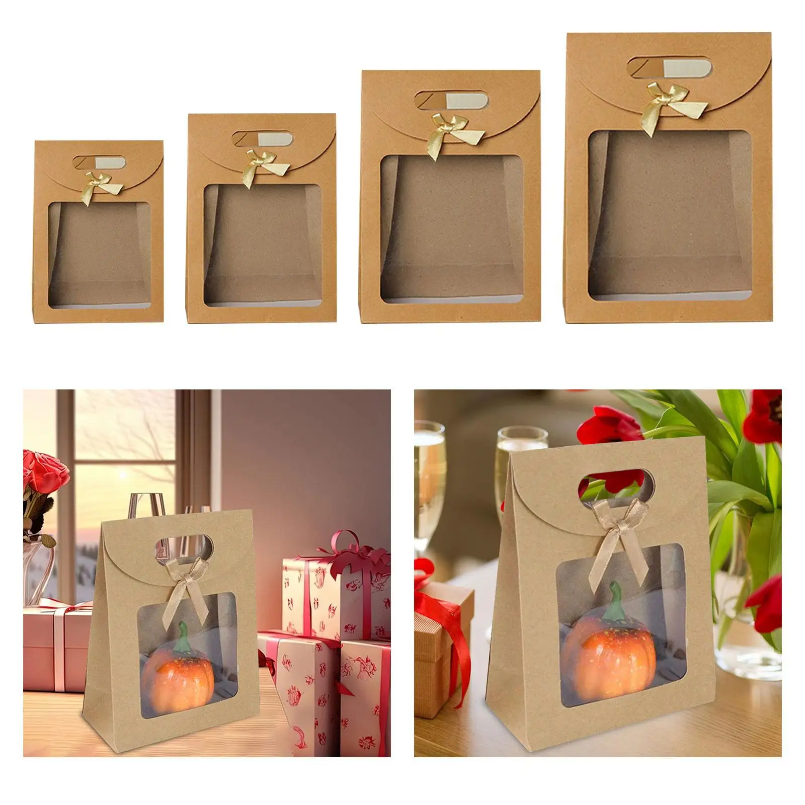 Valentine's Day Gift Candy Bag with Handles Durable Heart Gift Bag for Valentine's Day Tote Party Festival Package Decoration