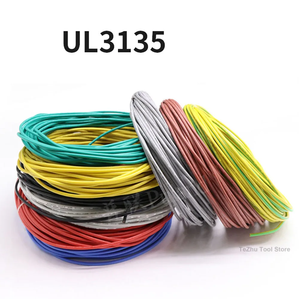 UL3135 Wire Silicone Insulation Tinned Copper 30 28 26 24 22 20 18 16 14 12 10 AWG High Temperature Resistant Cable Line