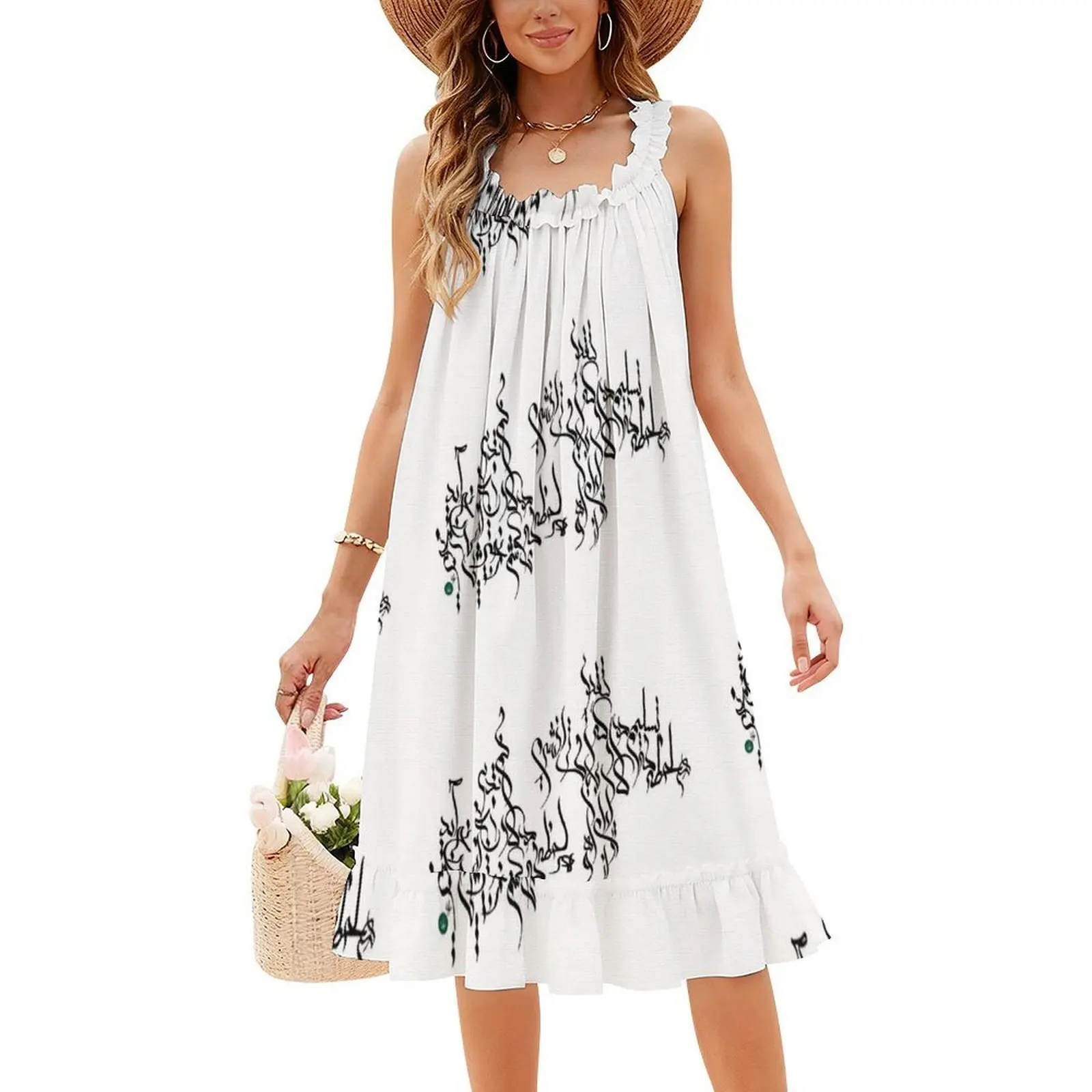 "أنا أستسلام إلى القدر...."-Rumi.V1 فستان حفلات الشارع الشهير للسيدات ملابس نادي مطبوعة عصرية للخط الأنثوي #4