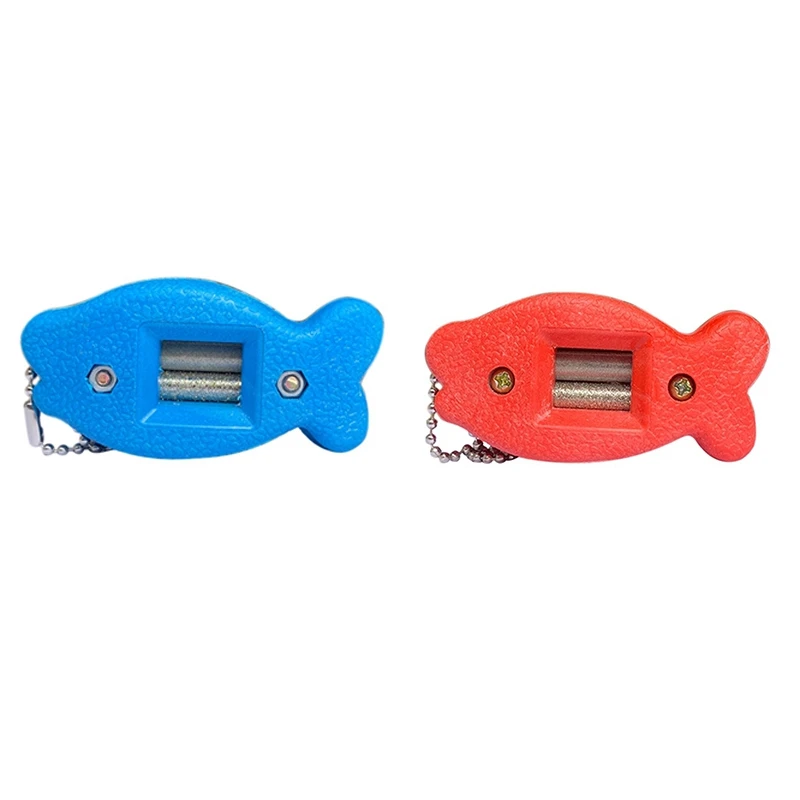 Ice Skate Double Side Sharpener Portable Hanging Ice Hockey Shoe Blades Sharpener Ice Skate Replacement Blue