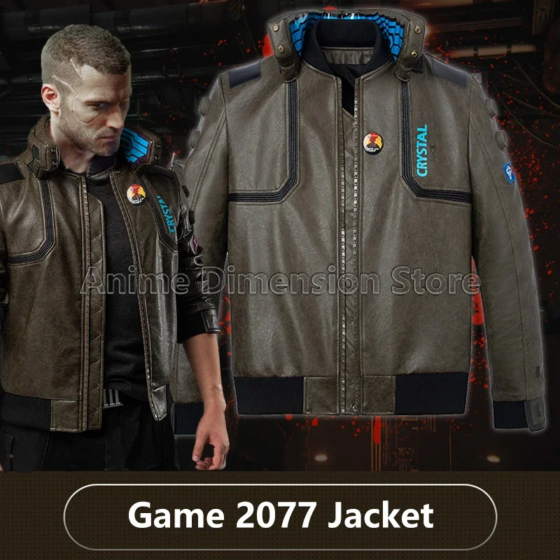 Juego Punk estilo 2077 Samurai personaje principal V disfraces Cosplay para hombre chaqueta de piel sintética