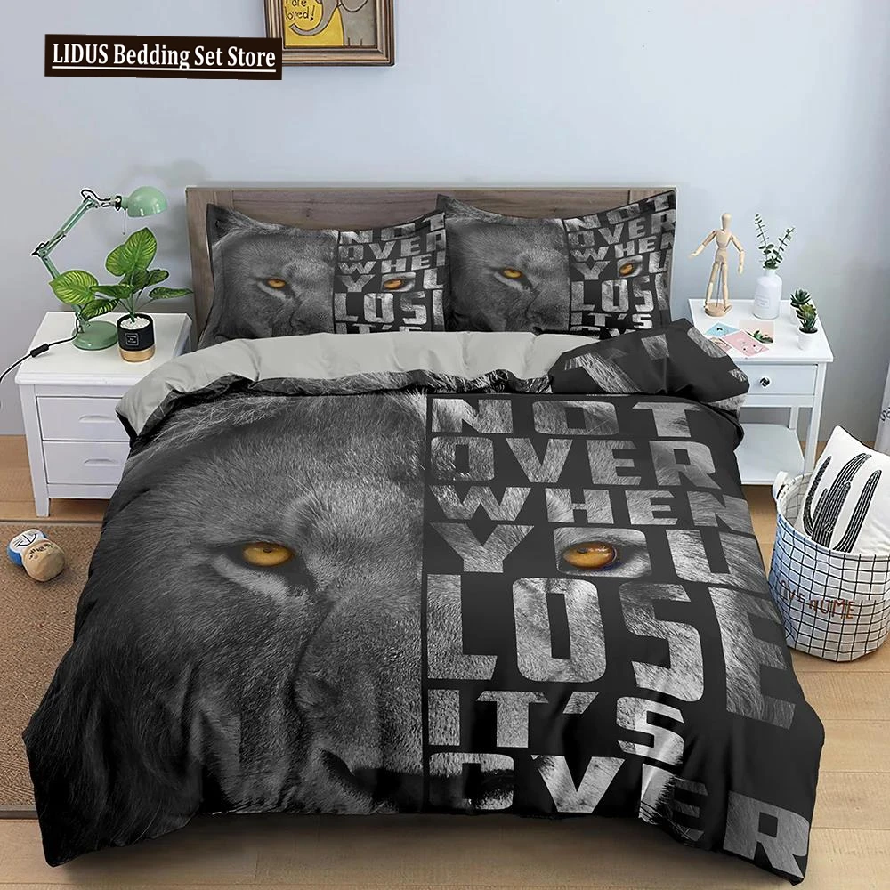 

Animals Printed Duvet Cover Set With Pillowcase 3D Bedding Set Comfortable Microfiber Fabric Polyester Quilt Cover Home Textile