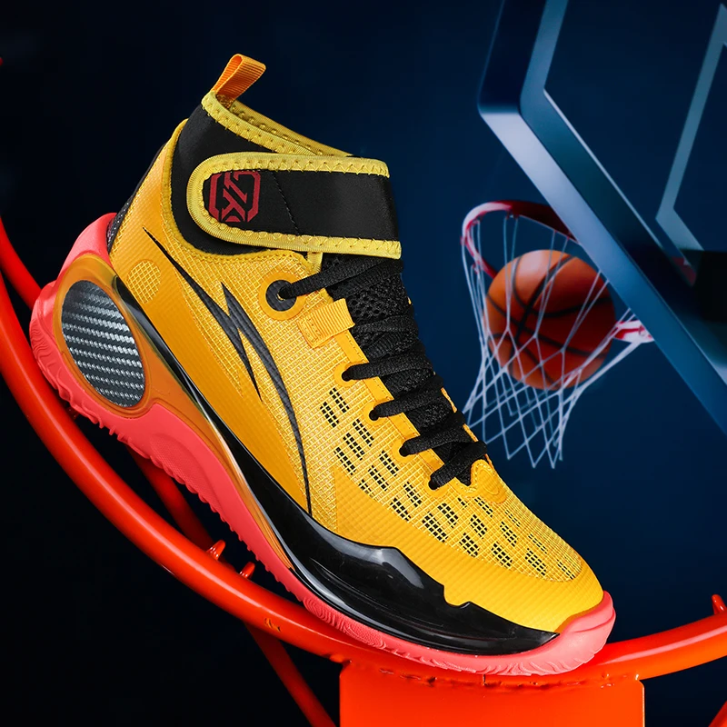 

Basketball Shoes Men Field Training Non-slip High-top Luxyry Design Mesh Breathable Sneakers Pro Original Kids Basketball Boots